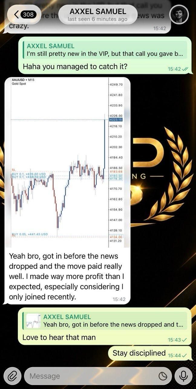 Telegram chat with Axxel S., a member of the channel