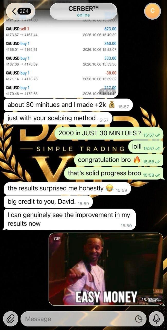 Telegram chat with Cerber, a member of the channel